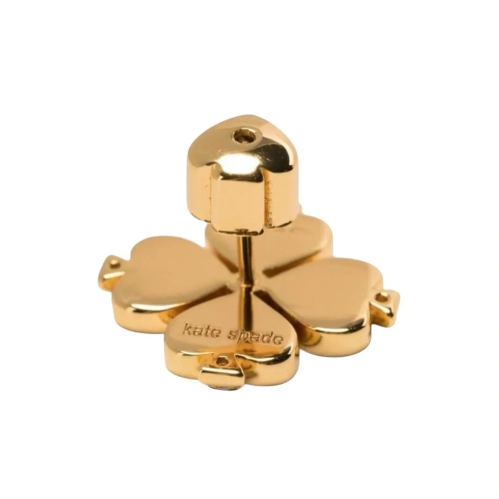 Kate Spade Legacy Logo Stud Earrings - Gold/Mother Of Pearl - Picture 4 of 7